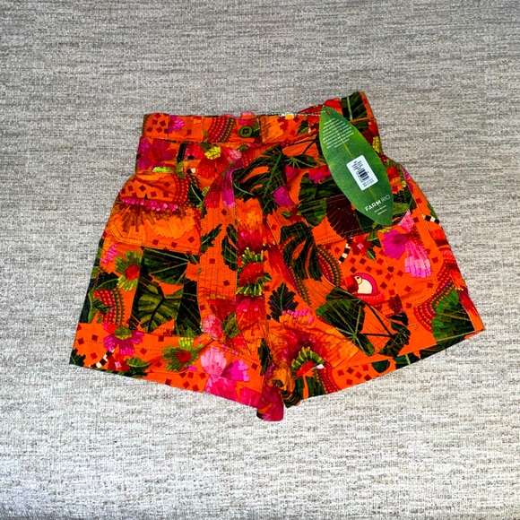 FARM Rio Blooming Garden Orange Shorts